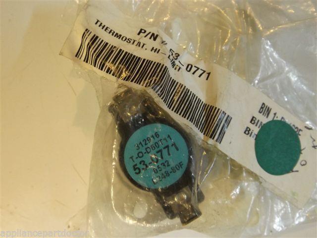 Maytag Admiral Dryer 53-0771 Thermostat, Hi-limit NEW IN BOX Maytag Admiral Dryer 53-0771 Thermostat, Hi-limit NEW IN BOX